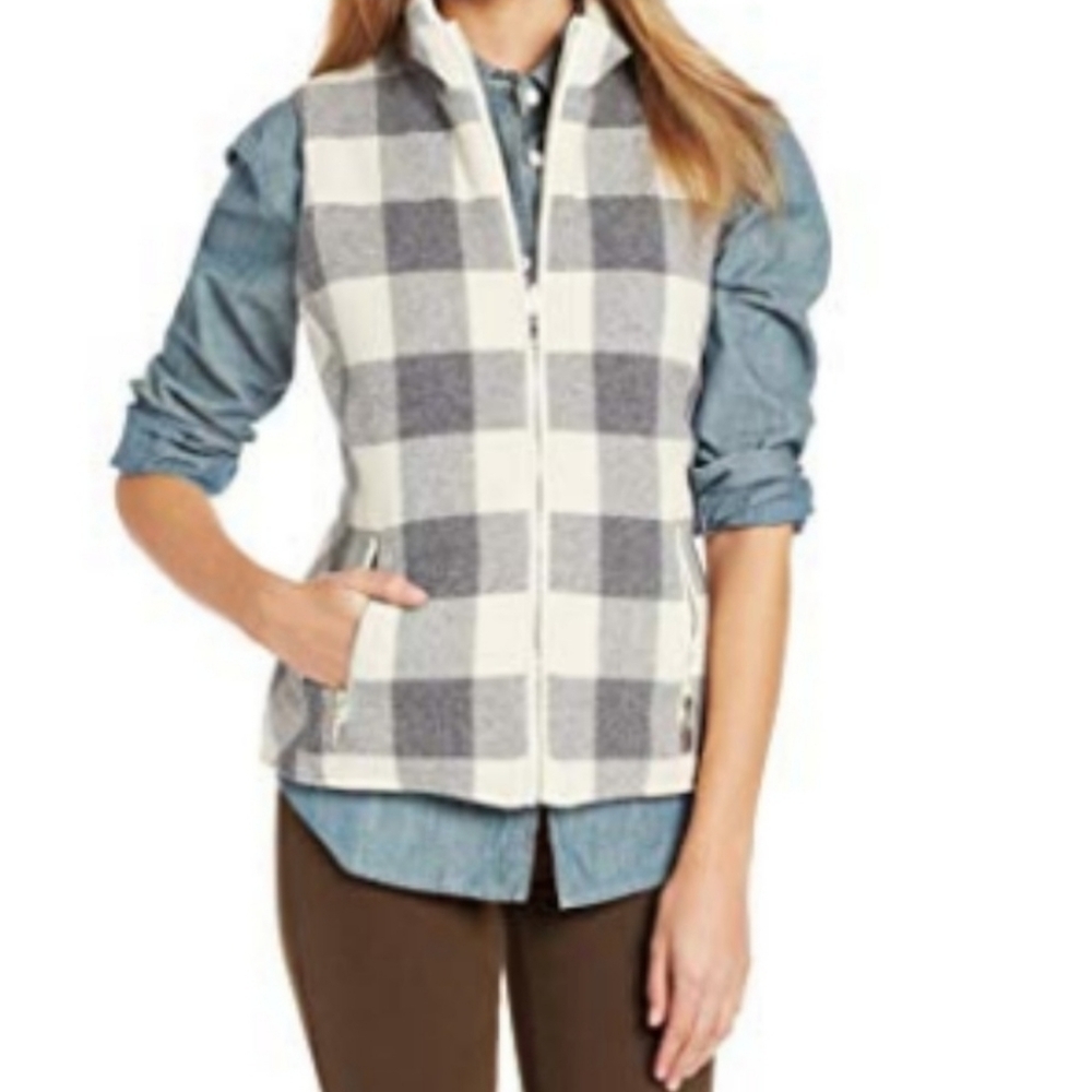 Pendleton Double Time Buffalo Check Vest Size Lar… - image 1